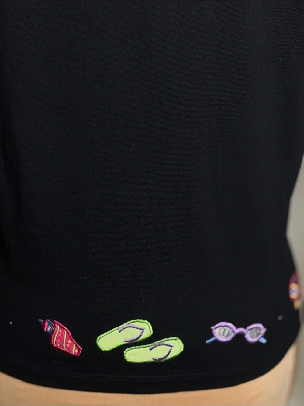 Michael Simon Lite Beach Theme Embroidered Cardigan Seashell Coastal Sweater Sm - Picture 6 of 10